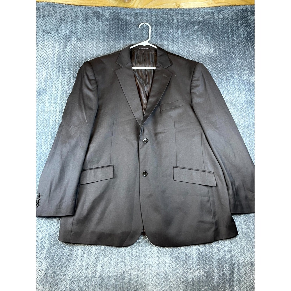 Gulliano Couture Neo Luxe Blazer Jacket Mens 46R Brown Formal Single Breasted